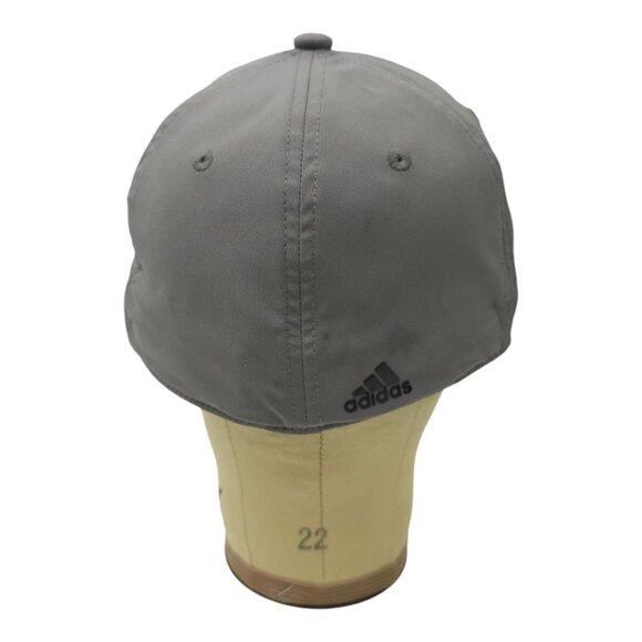 Adidas Golf Cap Stretch Fitted S/M Baseball Tennis Gray Hat Tonal Stripe - Picture 4 of 13